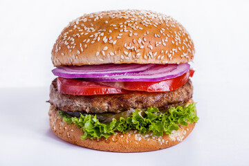 Burger with meat cutlet
