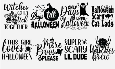 Halloween Svg T-Shirt Design Bundle 