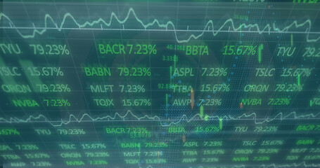 Image of data processing over black background