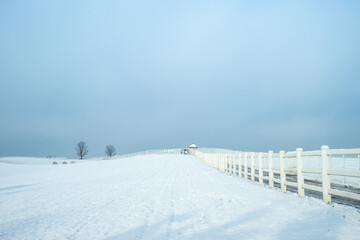 안성목장의 설경