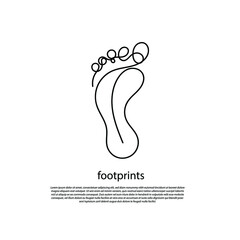 footprints line art. unique doodle footprints