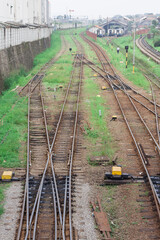 Train Track At City Of Bandung, West Java, Indonesia