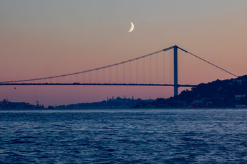 Fototapeta premium Istanbul Bosphorus Bridge city landscape