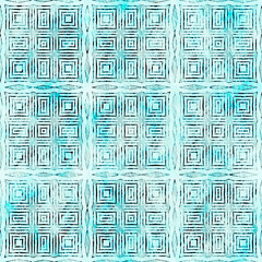 Aegean Teal green grunge wash linen print pattern. Modern rustic nantucket distressed fabric textile effect background in nautical maritime style. Tie dye worn home decor fashion geometric design