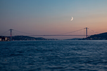 Fototapeta na wymiar Istanbul Bosphorus Bridge city landscape