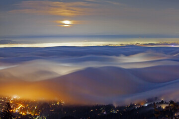 Fog Wave From Mountain Tamalpais, California