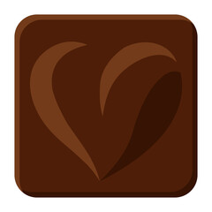 Clip art with brown chocolate heart shape