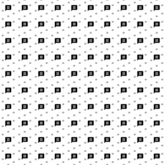 Square seamless background pattern from black chat symbols are different sizes and opacity. The pattern is evenly filled. Vector illustration on white background