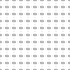 Fototapeta na wymiar Square seamless background pattern from geometric shapes are different sizes and opacity. The pattern is evenly filled with big black football goal symbols. Vector illustration on white background