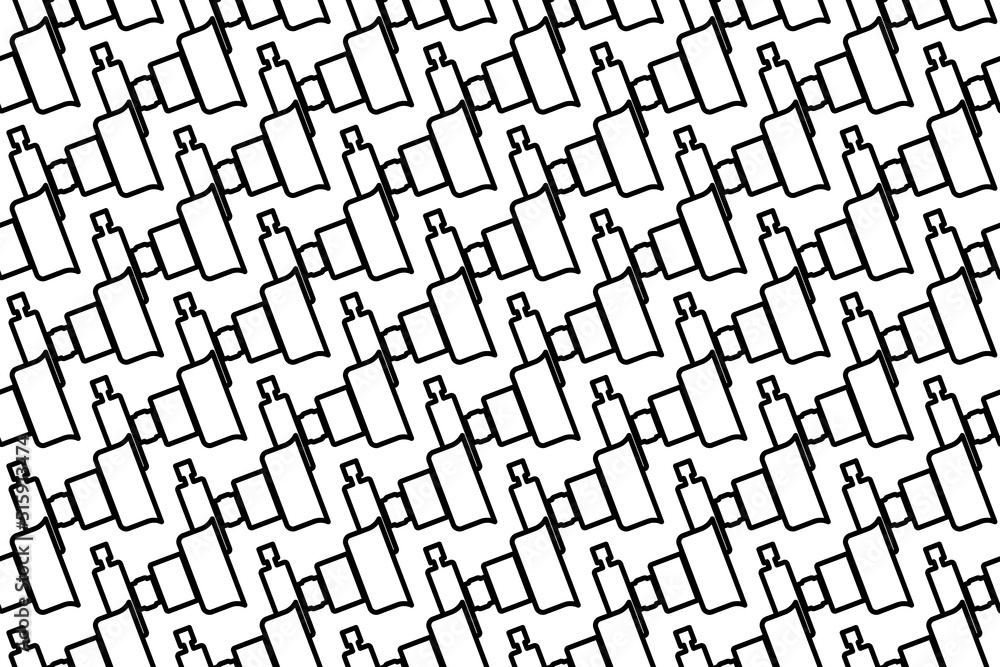 Poster seamless pattern completely filled with outlines of camera symbols. elements are evenly spaced. vect