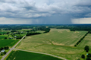 Fototapeta na wymiar Storm Clouds From Drone in the air