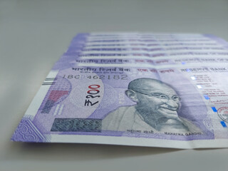 100 rupee Indian currency note. One hundred rupee note.