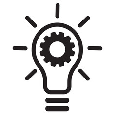 light bulb and gear icon