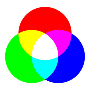 RGB color filter - color accurate diagram vector for photo editing apps and websites