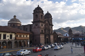 Fototapeta na wymiar Cusco, the old historical town of the Incas where ancient ruins and colonial architecture meet