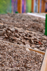 Mulch for decorating a private plot.