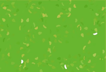 Light Green, Yellow vector pattern with chaotic shapes.