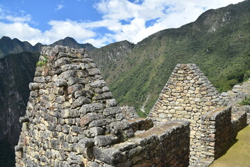 Fototapeta na wymiar Machu Picchu and the mountains of the Sacred Urubamba Valley in Peru