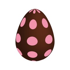 Chocolate Easter eggs. Vector illustration.
