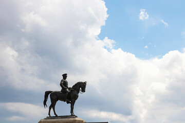 Monument of Ataturk in Ulus Ankara. 29th october republic day of Turkey