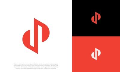 Initials DP logo design. Initial Letter Logo.	