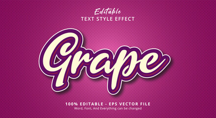 Grape Text Style Effect, Editable Text Effect