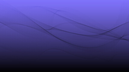 Abstract futuristic wavy stripes. Abstract curved lines on a blue gradient background. Vector.