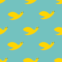 Fototapeta premium Yellow birds flying up