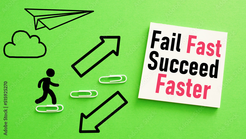Poster Fail fast succeed faster is shown using the text
