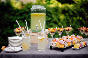 jar with lemonade for party