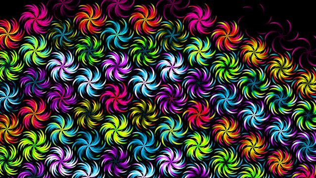 luxurious caleidoscope  colourful flowers line art pattern of indonesian culture traditional  batik  for intro opening ads commercial 
