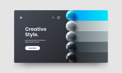 Minimalistic placard design vector concept. Amazing realistic balls front page illustration.