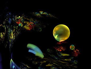 Imaginatory fractal abstract background Image