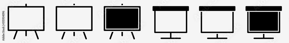 Wall mural flipchart icon presentation flipchart set | flipcharts icon flipboard vector flip chart illustration