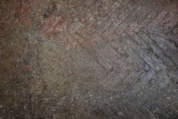 The texture of the old deregulated floor and cement in dark tones
