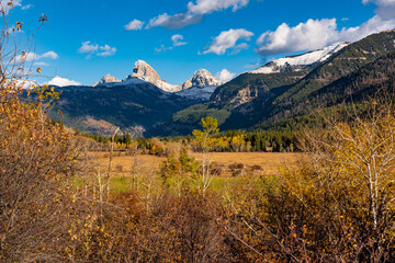 View of the Tetons in Alta, Wyoming.