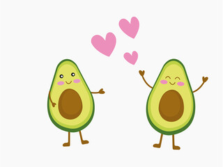 Avocado vector, print, background