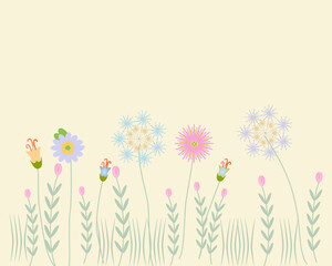 Flower and leaves background