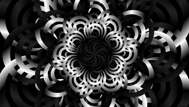 luxurious caleidoscope  colourful flowers line art pattern of indonesian culture traditional  batik  for intro opening ads commercial 
