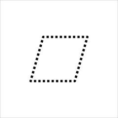 Parallelogram icon. Element of geometric figure for mobile concept and web apps on white background