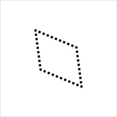 Fototapeta premium Parallelogram icon. Element of geometric figure for mobile concept and web apps on white background