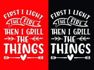BBQ Typography creative t-shirt design vector