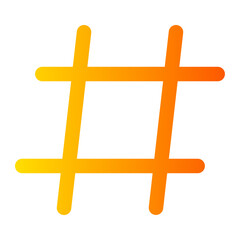 hashtag gradient icon