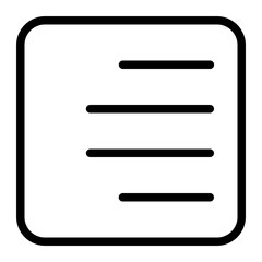 right align line icon