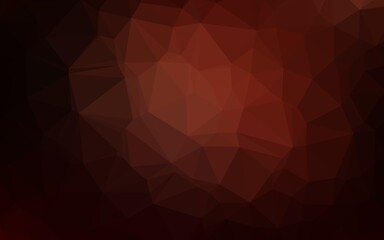 Dark Red vector abstract mosaic background.