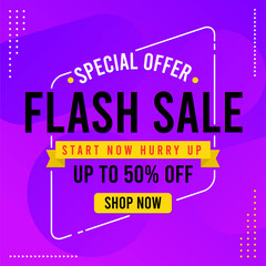 Flash sale discount special offer banner promotion