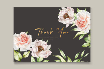 watercolor summer floral and leaves background card set