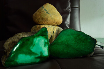 Real jade Natural sparkling green color