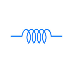 electronic symbol of inductor vector illustration