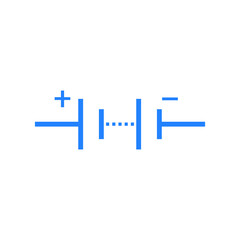 electronic symbol of battery vector illustration